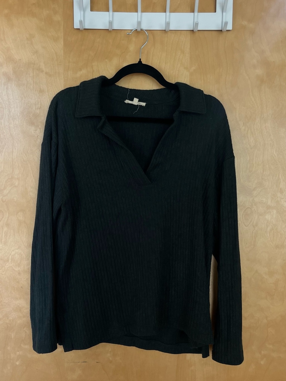 Madewell Women’s green Ribbed Long-Sleeve knit Top